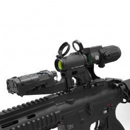 Ensemble 6ps NGAL avec rehausse laser, viseur point rouge sur montage QD et magnificateur G33 sur montage FTC