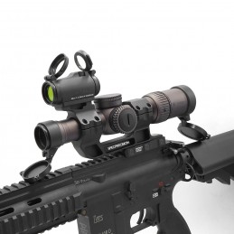 SPECPRECISION Conjunto montagem com nível de bolha 1.93" e tubo 30mm, RZ 1-6X e mira red dot T2rds