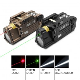 DBAL-A2 レーザー照準装置、可視緑色/赤色レーザー照準器 & LED 懐中電灯 & IR ポインター付き 6061AL 完璧なレプリカ製|SPECPRECISION TACTICAL GEARレーザーサイト