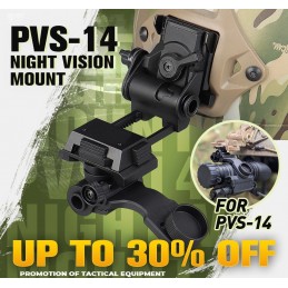 タクティカル PVS-14 アーム、ダブテール インターフェイス シュー付き、J アーム NVG マウント、オリジナル WILCOX マーキング付き|SPECPRECISIONNVG マウントとシュラウド
