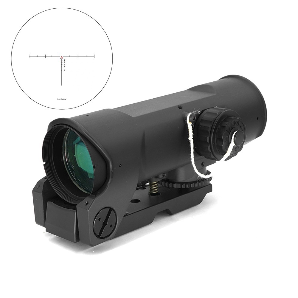 Specprecision ELCAN SpecterOS Visor 4X 5.56 NATO para carabina SFOV4-A1, retícula chevrón CX5755 con iluminación CQB Specprecision ELCAN SpecterOS Visor 4X 5.56 NATO para carabina SFOV4-A1, retícula chevrón CX5755 con iluminación CQB