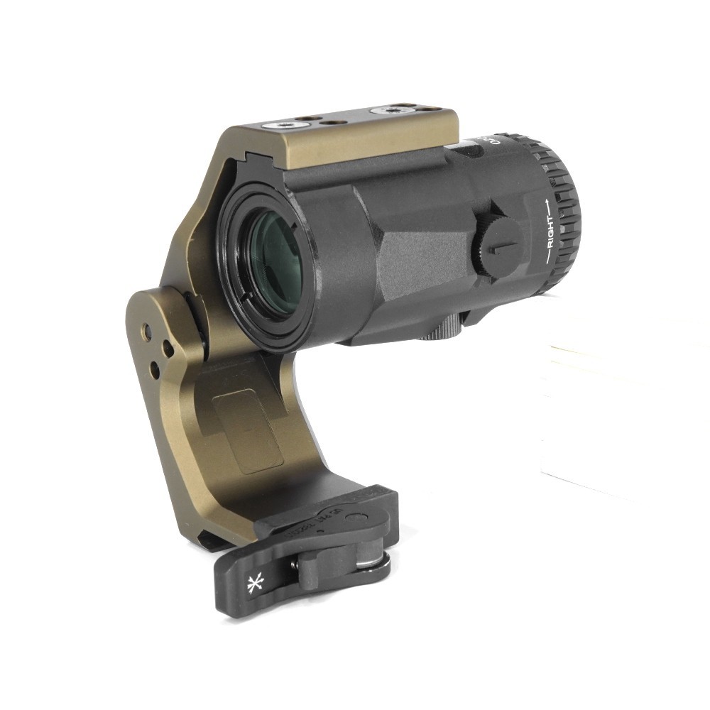 SPECPRECISION V3XM マイクロ 3X 拡大鏡照準器、FTC OMNI マウント付き 2.26 インチ光学中心線高さコンボ|SPECPRECISION TACTICAL GEARコンボ