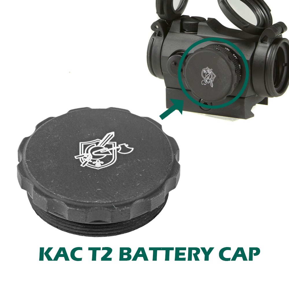 Kac T2 バッテリー キャップ レプリカ T2 およびオリジナル エイムポイント T2 レッド ドット サイト用|SPECPRECISION TACTICAL GEARスコープマウント