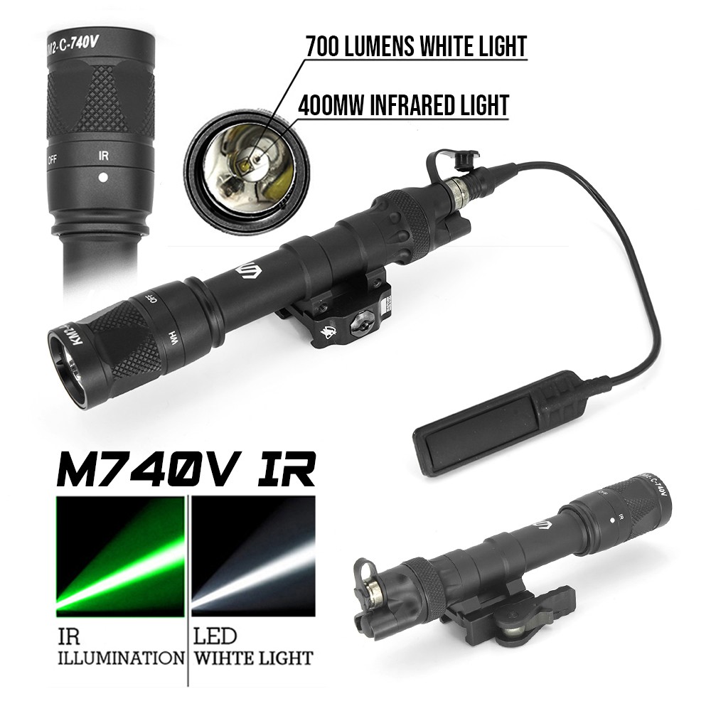 SPECPRECISION OPTICS M740V WEAPONLIGHT LED ライト&IR イルミネーター|SPECPRECISION TACTICAL GEAR戦術的な懐中電灯
