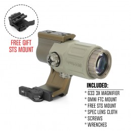 G33 3X-Vergrößerungsmodul mit Omni FTC QD-Montage, FDE-Kombination, perfekte Replik