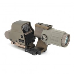 Holy Warrior S1 EXPS3&G33 3X Magnifier&Omni FTC Mount&EXPS3 Fast Riser 2.26 Inch Height FDE Combo
