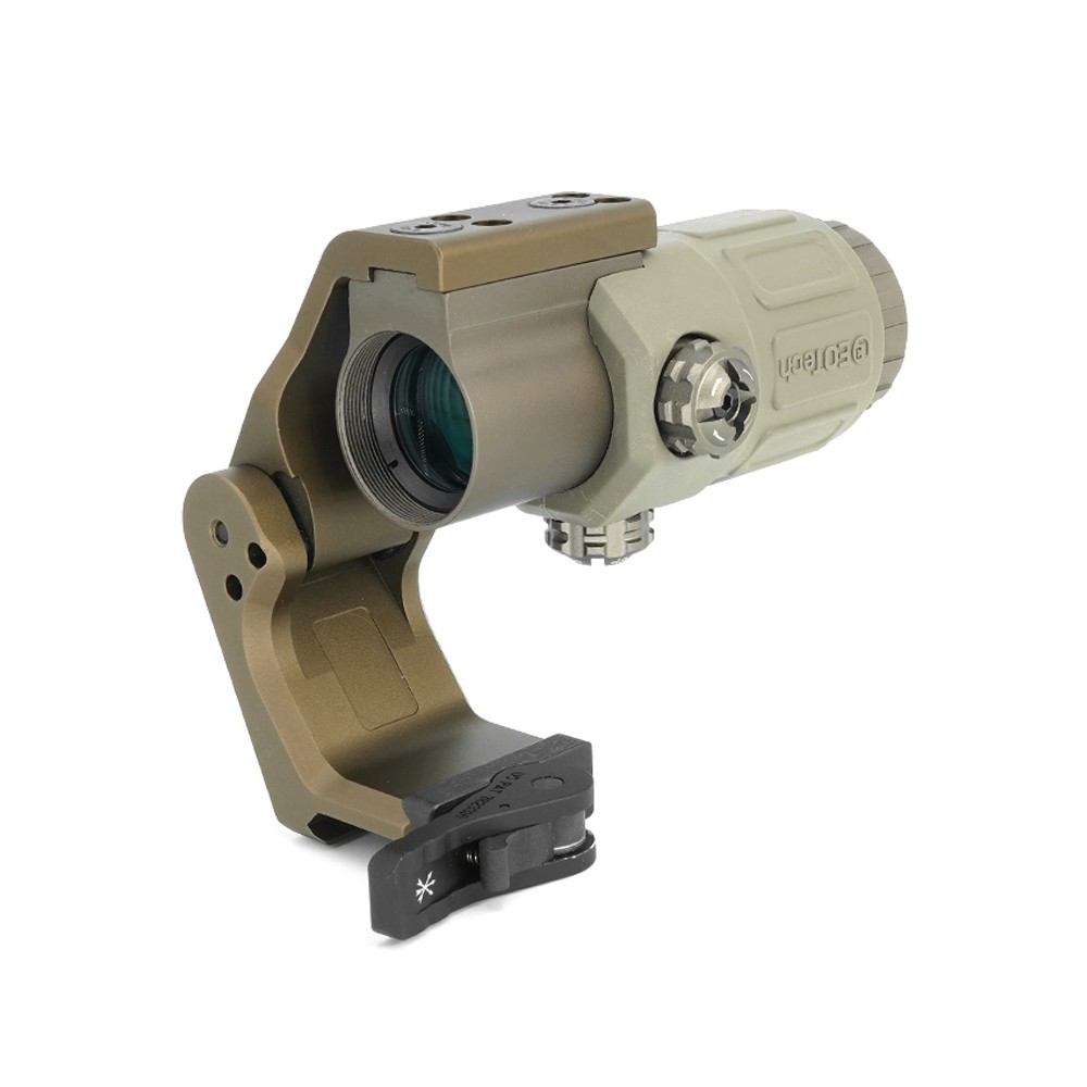 SPECPRECISION G33 3X Magnifier With Omni FTC QD Mount FDE Combo