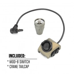 SPECPRECISION Tampa traseira tática com interface Crane e botão MOD-B SPECPRECISION Tampa traseira tática com interface Crane e botão MOD-B
