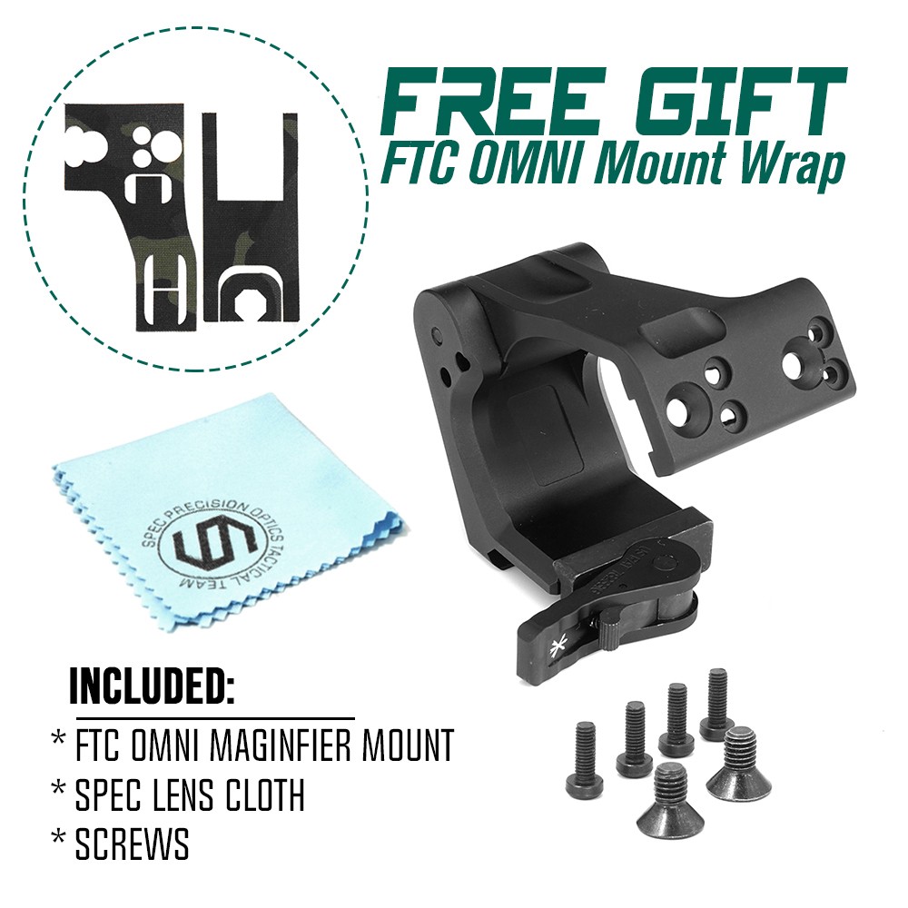 SPECPRECISION Tactical FAST OMNI FTC MAGNIFIER MOUNT 2.26 Inch Height Black Color In Stock