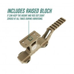 2023 Upgraded Mount 2.91” Optic Centerline FDE Color for AIM red dot sight and Laser
