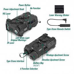 OGL Taktisches Laservisier für Airsoft aus CNC-Metall mit originalen Markierungen