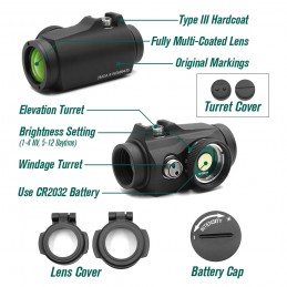 T2r Red Dot Sight & Arisaka 1.93" Micro Mount Black Combo,SPECPRECISION TACTICAL GEAR세트 상품