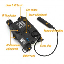 SOTACGEAR LA-5C /PEQ UHP Hochleistungs-IR-Illuminator Version 2023, Schwarz und FDE auf Lager