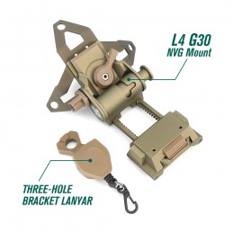 SPECPRECISION L4G30 Montagem NVG para capacete com cabo de retenção