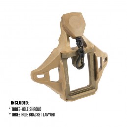 Wilcox Soporte frontal de tres orificios con cable de retención y montura NVG Wilcox