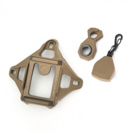 Wilcox Suporte frontal de três furos com cabo de retenção e montagem NVG Wilcox