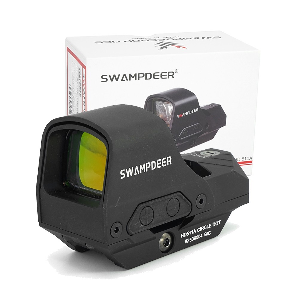 SWAMPDEER Optics HD 511A Mira de ponto vermelho 2MOA e 35MOA com montagem Picatinny para AR15 e caça SWAMPDEER Optics HD 511A Mira de ponto vermelho 2MOA e 35MOA com montagem Picatinny para AR15 e caça