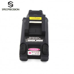 DBAL-PL Laser IR/iluminador IR/estroboscópico e lanterna LED de alumínio com laser vermelho preta