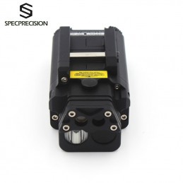 DBAL-PL IR-Laser/IR-Licht/Stroboskop & LED-Aluminiumleuchte mit rotem Laser Schwarz