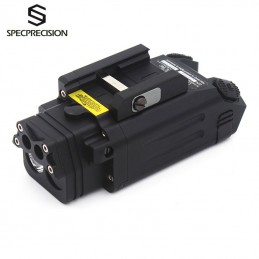 DBAL-PL Laser IR/iluminador IR/estroboscópico e lanterna LED de alumínio com laser vermelho preta