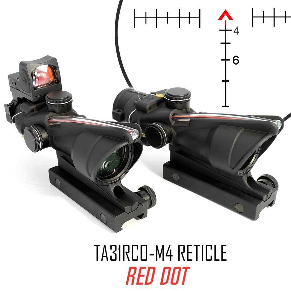 SPECPRECISION 2023 NEW TA31 4x32 M4 Red Chevron Reticle Riflescope Perfect Replica