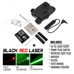 SOTACGEAR LA-5C /PEQ UHP Hochleistungs-IR-Illuminator Version 2023, Schwarz und FDE auf Lager