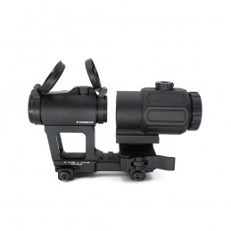 Ponto vermelho 2MOA, magnificador G43 3X e montagem elevada KAC para visão noturna, eixo 2.33"