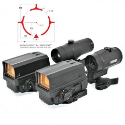 Tam İşaretli Airsoft İçin Taktik UH1 RDS Gen2 Holografik Red Dot Sight