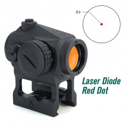 YENİ 2023 Ver. Optikler Crossfire Red Dot Sight Gen II- 2 MOA Dot CF-RD2 Alt 1/3 co-witness montajlı