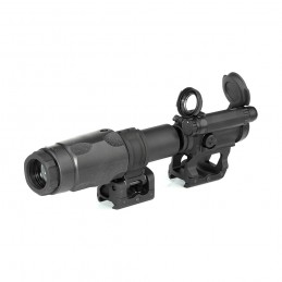 AIM M5 Ponto vermelho e magnificador 6XMAG-1 6X, eixo óptico 1.57", conjunto SPECPRECISION