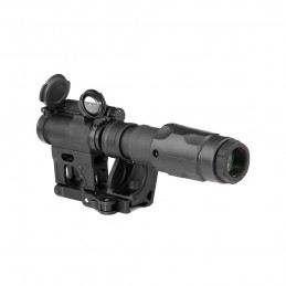 AIM M5 Mira de ponto vermelho com magnificador 6XMAG-1 6X, combo eixo óptico 2.26" da SPECPRECISION