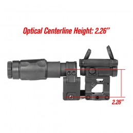 AIM M5 Rotpunktvisier mit 6XMAG-1 6X-Magnifier Kombination, optische Achshöhe 2.26" von SPECPRECISION