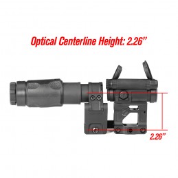 SPECPRECISION M5 Red Dot Sight with 6XMAG-1 6X Magnifier Combo At 2.26" Optical Centerline Height
