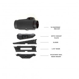 SPECPRECISION Strike Montura óptica variable para visor de punto rojo de airsoft