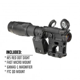 Holy Warrior SZ-1 Electric Red Dot SIght w/TX 3X Magnifier Scope Combo