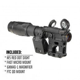 Holy Warrior S1 EXPS3 Red Dot Sight & G33 3X Magnifier & NGAL Laser Sight Black/FDE Color Combo