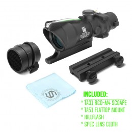 SPECPRECISION New 4x32 TA31 M4 Green Chevron Reticle Riflescope SPECPRECISION New 4x32 TA31 M4 Green Chevron Reticle Riflescope