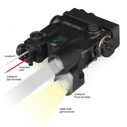 Steine DBAL-A4 레이저 지시기 - 듀얼 빔 가시/비가시 레이저, 집중형/방사형 IR 일루미네이터, 전술 조명 겸용,SPECPRECISION TACTICAL GEAR레이저 지시기