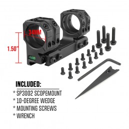 Tactical Fast 2.05" LPVO Scope Mount 30mm Tube With T2rds&R M R Red Dot Sight Offset Optic Adapter Plate