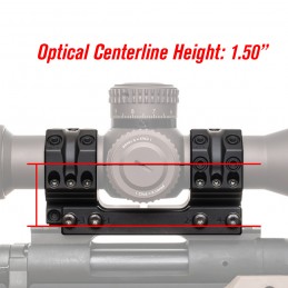 SPECPRECISOIN Tactical SP-4002 Montagem tubo 34mm 0MOA altura 1.50"/1.93"
