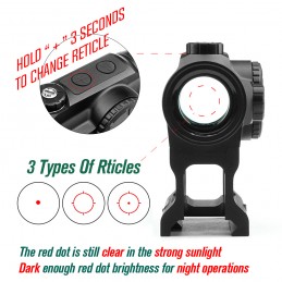 SPECPRECISION Sentinel PD21 1x21mm Solar Red Dot Sight Multiple Reticles SPECPRECISION Sentinel PD21 1x21mm Solar Red Dot Sight Multiple Reticles