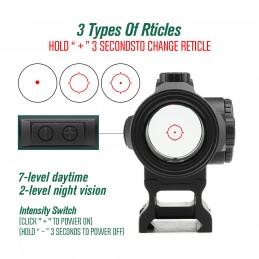 SPECPRECISION Sentinel SP25 1x25mm Solar Red Dot Shake Awake Reflex Sight Multiple Reticles SPECPRECISION Sentinel SP25 1x25mm Solar Red Dot Shake Awake Reflex Sight Multiple Reticles