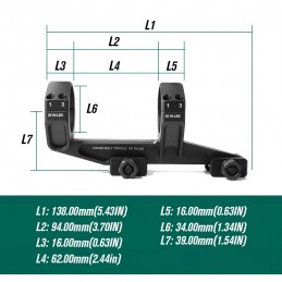 SPECPRECISION Montagem tática NF de 1.54" para luneta com tubo 34mm