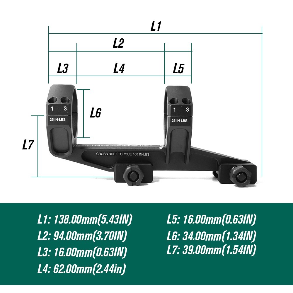 SPECPRECISION Taktische NF-Zielfernrohrmontage 1.54" für 34mm-Rohr SPECPRECISION Taktische NF-Zielfernrohrmontage 1.54" für 34mm-Rohr