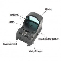 Visor de punto rojo para pistola RITON X3 TACTIX PRD Visor de punto rojo para pistola RITON X3 TACTIX PRD