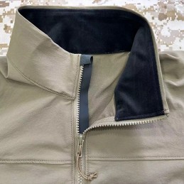 Version améliorée de veste de combat softshell LEAF DRAC à zip intégral, coloris Crocodile