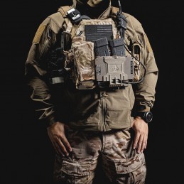 Überarbeitete LEAF DRAC Kampf-Softshelljacke mit durchgehendem Reißverschluss, Crocodile