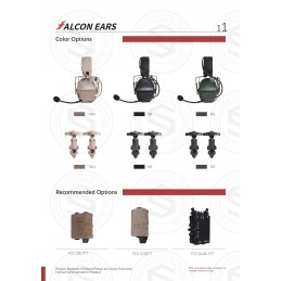 FCS FALCON EARS Casque de communication tactique FCS FALCON EARS Casque de communication tactique