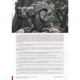FCS FALCON EARS Casque de communication tactique FCS FALCON EARS Casque de communication tactique