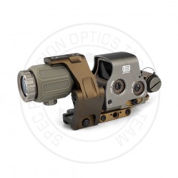 SPECPRECISION EXPS3 Rotpunktvisier und G43 3X-Vergrößerer, 2.26" Achshöhe, Schwarz/FDE SPECPRECISION EXPS3 Rotpunktvisier und G43 3X-Vergrößerer, 2.26" Achshöhe, Schwarz/FDE